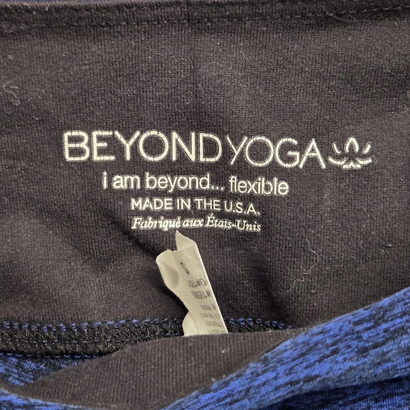 beyond-yoga cropped low rise heather side cut leggings