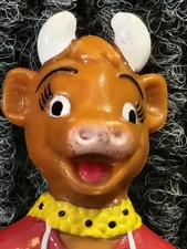 Vintage 1970s BORDEN DAIRY ELSIE THE COW 3.5" Rubber Bendable Figure