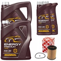 MotoröL Set Mannol Energy Premium 5W-30 12 Liter + ÖLfilter FüR Mercedes B906