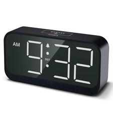 Acedeck Battery Operated Alarm Clock for Bedroom Travel with Small, White