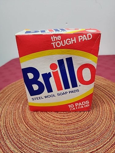 Vintage 1960s Brillo Steel Wool Pads Box W 6 Soap Pads Post 1962 Kmart Price Tag