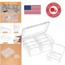 Small Bead Organizers 3 Pack Clear Plastic Storage Cases for Crafts and Jewelry