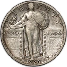 1928-S XF+ Standing Liberty Quarter 25c San Francisco Extremely Fine