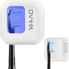 Wall Mounted Toothbrush Holder  Cleaner, Travel White