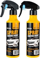 Nano Ceramic Coating Kit 2-Pack, 300ml Hydrophobic Spray for Car Paint