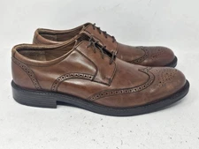 Johnston & Murphy Shoes Mens Size 13M Brown Wingtip Oxford Dress Leather 20-1862