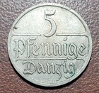 DANZIG 1923 5 Pfennige KM# 142 EF Original Toning Free City Coin No Issues — photo 2