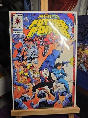RAI AND THE FUTURE FORCE 9 SIGNED SEAN CHEN & KATHRYN BOLINGER COA BOB LAYTON .
