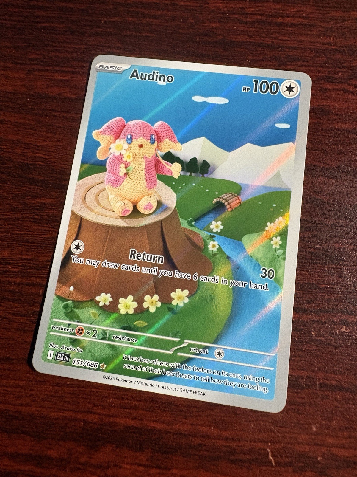 Audino 151/086 IR Full Art Pokémon TCG SV Black Bolt NM/Mint