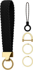 Stretchy Wristlet Car Keychain Women Men Nylon Braided Car Key Chain Wrist Strap
