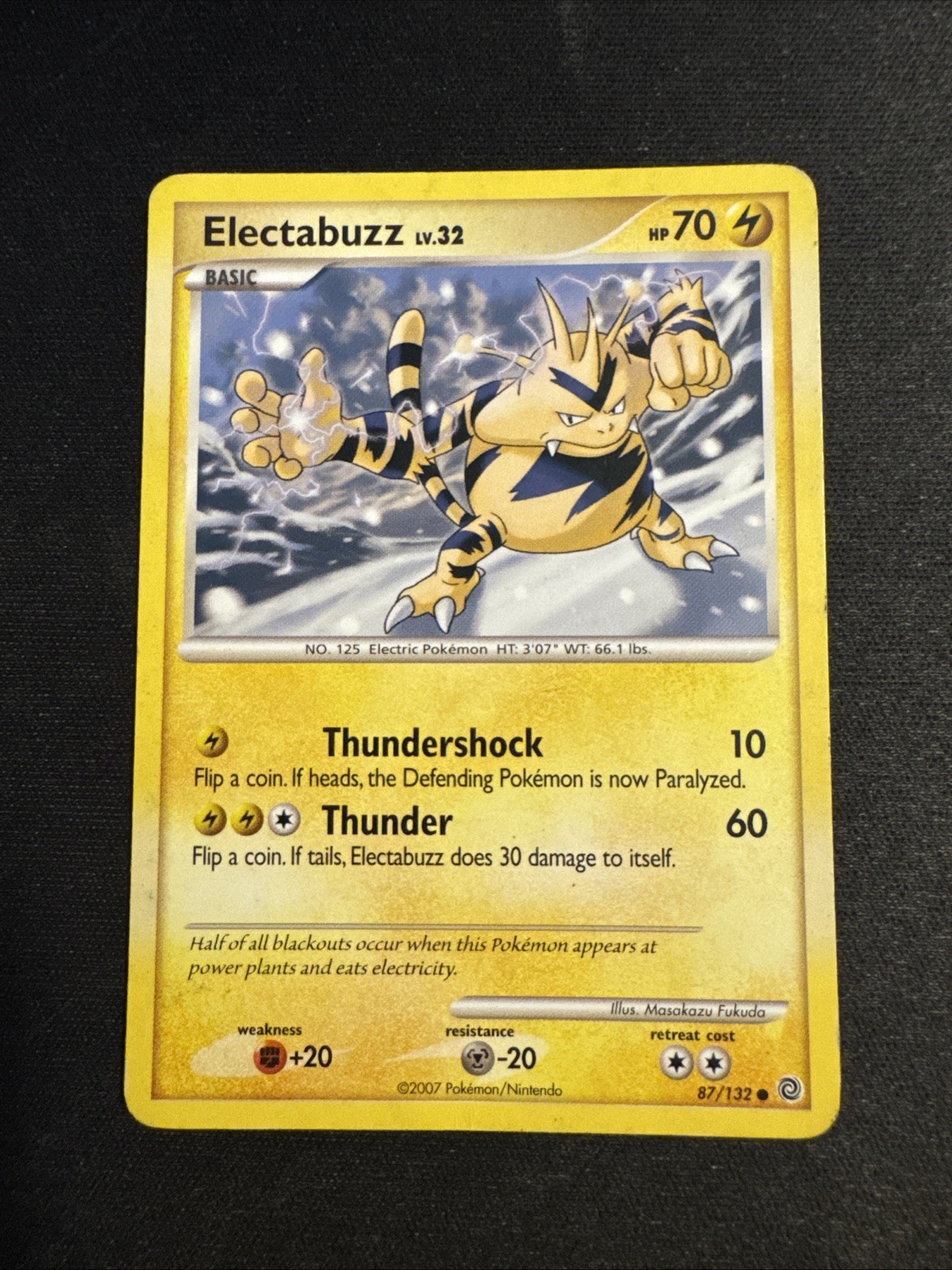 2007 Pokemon Secret Wonders Electabuzz #87/132