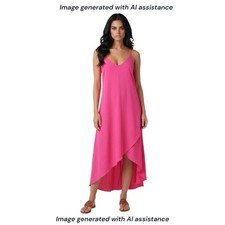 NWT Lulus S pink high low maxi dress    $59 Retail