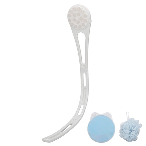 Shower Brush Set Skin Exfoliating Bath Back Sponge Scrubber Brush With Long TJS - Bild 13 von 24