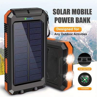 30000mAh Solar Power Bank Tragbar Charger Ladegerät Externer Batterie für Handy