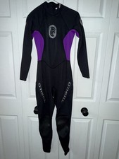 O'neill Women's Reactor 3/2mm Back Zip Full Wetsuit Black/Purple 3800 Size 8