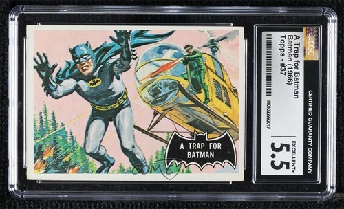 1966 OPC Batman Black Bat #37 A Trap for Batman — CGC 5.5