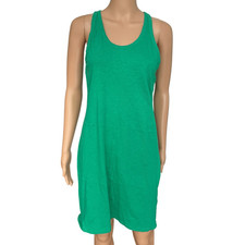 J. Crew 100% cotton green racerback dress size M