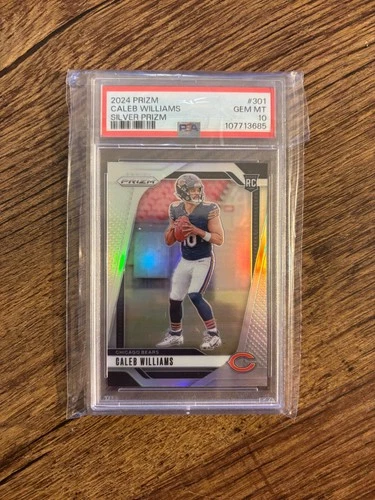 2024 Panini Prizm Football Caleb Williams Silver Prizm Rookie PSA 10 RC Bears