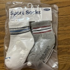 Old Navy Unisex 6-12 M 4 PACK Toddler  Baby Grip Sport Sock , New Sealed