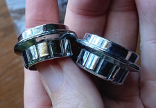 60 61 62 Ford Galaxiefairlane Inner Chrome Metal Radio Knobs Pair Full Size Car 60 61 62 Ford Galaxiefairlane Inner Chrome Metal Radio Knobs Pair Full Size Car