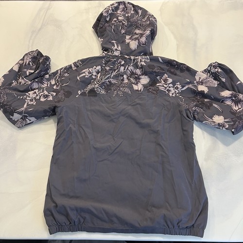 Obey No. 89 Propaganda Women's Medium Lightweight Jacket Hood Flower Print Flaw - Picture 5 of 8