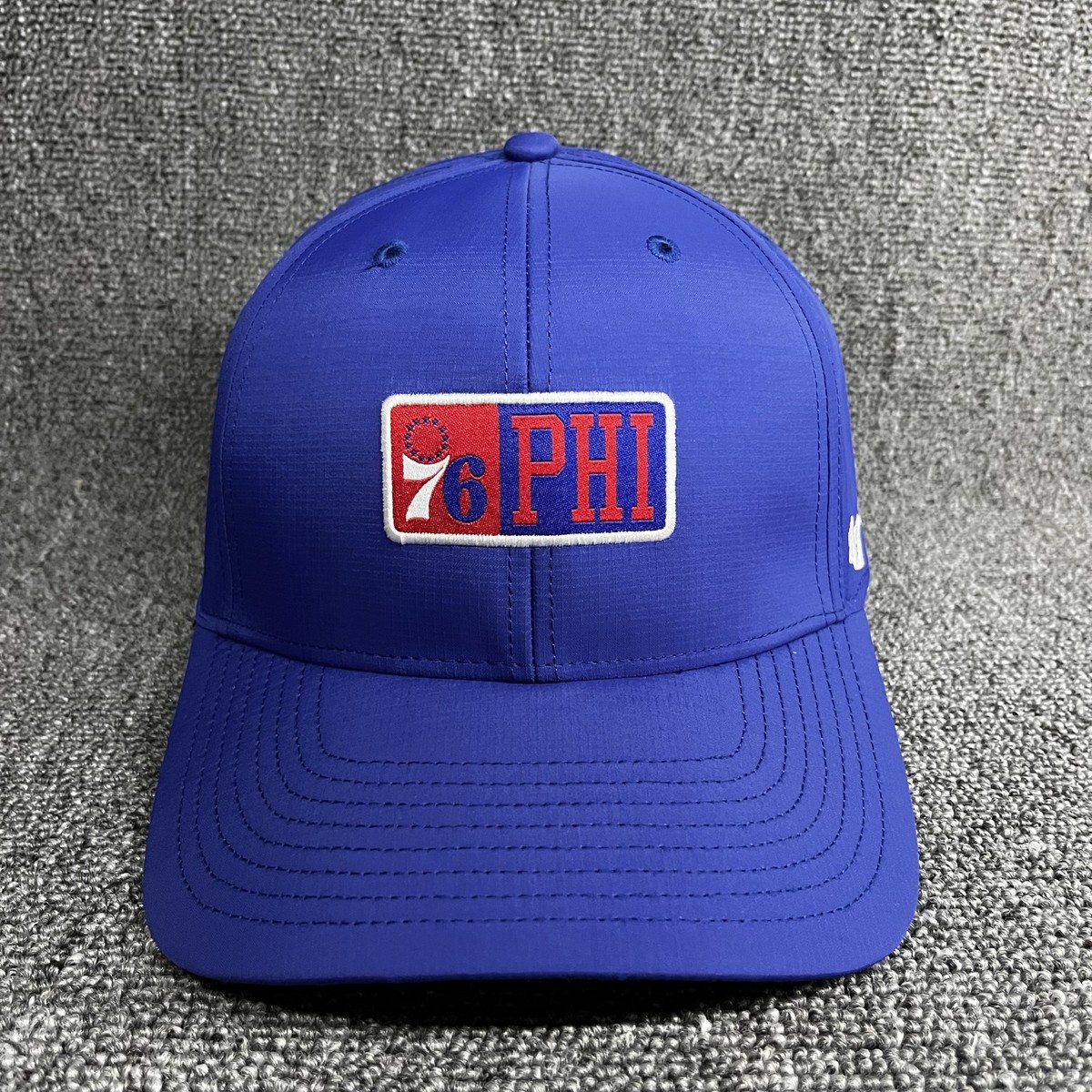 47 Brand Philadelphia 76ers 76 PHI Patch Snapback Hat Royal Blue Red Underbrim