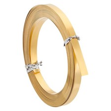 19.69 Ft Brass Flat Bezel Wire, 5mm/0.2 Inch Wide Golden Flat Brass Strip, Fl
