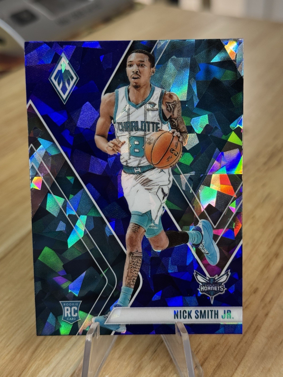 #255 2023-24 Panini Phoenix Blue Ice Nick Smith Jr. Rookie Charlotte Hornets