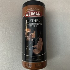 Weiman Leather Wipes Conditioning Furniture Car Seats Handbags Cleaner