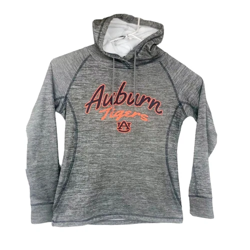 VETEMENTS Felpa leggera Colosseum Athletics AU Tigers grigia con cappuccio donna piccola