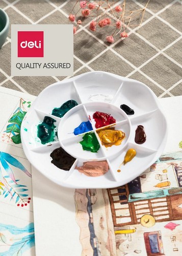 Deli Artist Painting Mixing Plastic Palette Tray Craft Art Acrylic Paint Kids AU - Picture 7 of 18
