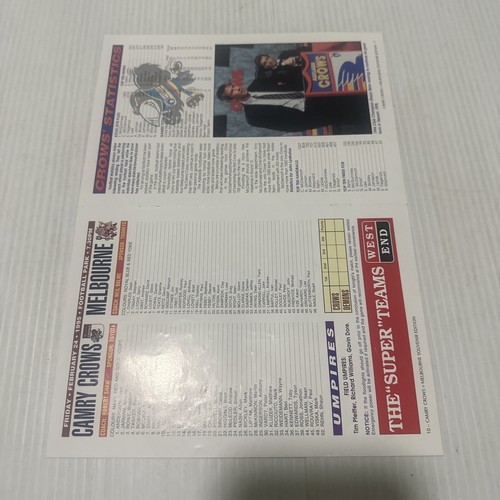 Vintage Camry Crows Tony Modra! Small Poster Signed Autographed - Picture 7 of 14
