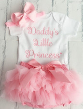  Baby Girls Frilly Tutu Knickers Baby Pink Daddy’s Little Princess From Newborn