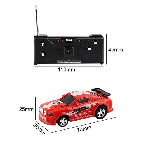 Lata de Coca-Cola Mini Latas Coche RC Luces LED Control Remoto Vehículo de Carreras para Niños Niños - Imagen 2 de 5