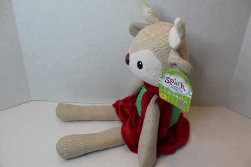 My 1st Christmas Baby Knit Plush Deer Spark Create Imagine Soft Doll 16" w/Tags - Picture 3 of 7