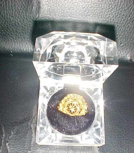 VINTAGE 18k GE Yellow Gold Electroplated Flower Design Ring SIZE 5 - Picture 6 of 6