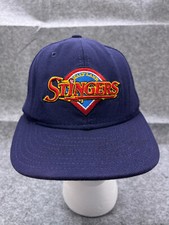 Vintage Salt Lake Stingers New Era Hat Cap Fitted 7 Blue 100% Wool MiLB Baseball