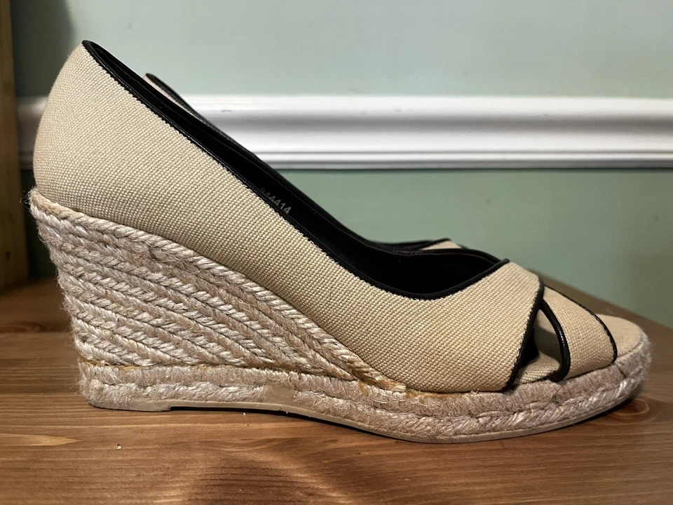 Boden Alpargata de Lona Tostada Cuña con Borde Marrón, Para Mujer Talla 40 (EU)/9 (US) Foto 3 de 4