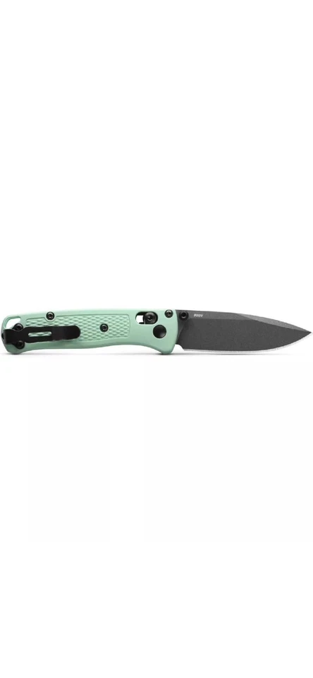 Mini Bugout Sea Foam Benchmade 533 con hoja gris S30V Foto 2 de 3