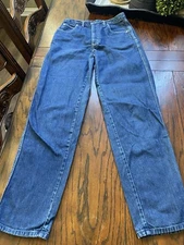 Vintage 70s Landlubber Jeans Women's Sz 13 High Waist Straight Retro Blue Denim