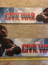 Captain America Civil War - Cardboard Store Cornice Display Advertisement- Rare