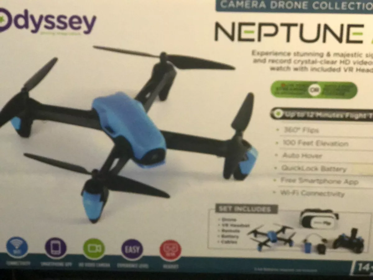 Odyssey Neptune 2 HD Camera Drone w VR Headset eBay