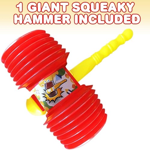 Squeaky Pounding Hammer Toy - 14 Inch Birthday Gift for Boys and Girls - Picture 4 of 8