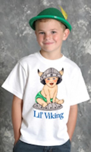 NEW! CUTE! T-shirt XSmall, Baby Toddler,LIL' VIKING,with Helmet D.N.&E.L. - Picture 2 of 3