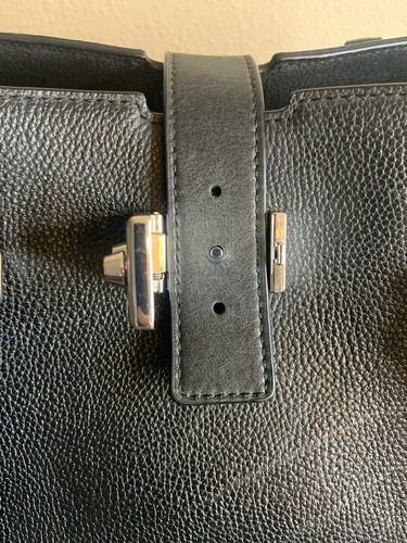 Michael Kors Large Satchel & Clutch Purses Black Pebble Leather 2-in-1 - Picture 8 of 18