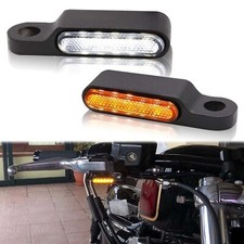 Produktbild - 2x 8mm-Miniblinker Motorrad Blinker Lenkerenden Blinkleuchte E-Geprüft Universal