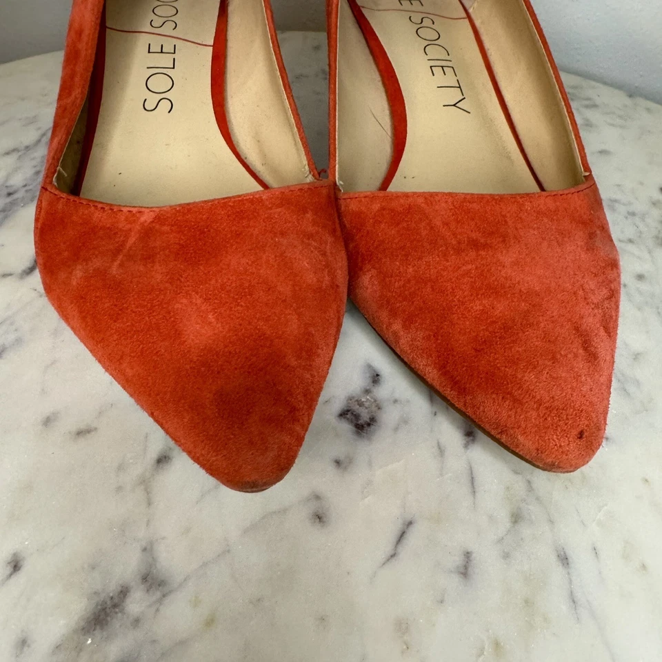 Zapatos de tacón Sole Society para mujer Desi Poppy talla 7 tacón de gatito rojo -E Foto 2 de 4
