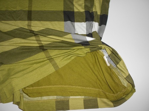 BURBERRY BRIT WOMAN'S two sided T-SHIRT SHIRT Green CHECK SIZE S NEW w/ defect - Picture 9 of 12