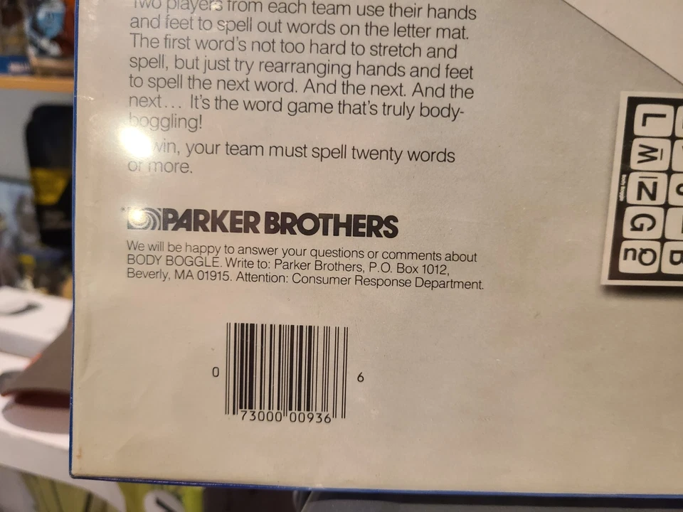 1984 Body Boggle Board Game Parker Brothers Sealed NEW SEALED 0936 *Not Twister* - Image 4 of 4