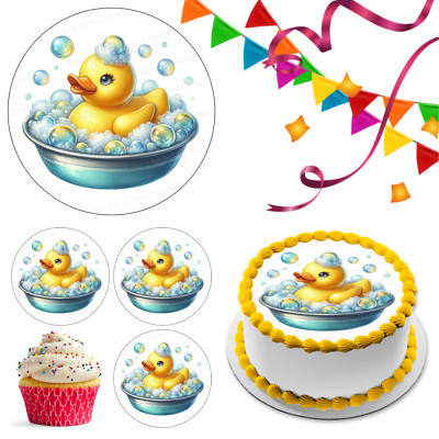 Ente Entlein Tortenaufleger Party Deko essbar Geburtstag Geschenk Feier Cupcake